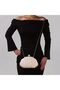 Champagne Shell-Shaped Evening Clutch – Elegant Crossbody Purse for Women with Removable Strap – - 5