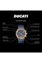 DT006 Chronograph Watch - 43.5MM Multi-Layered Blue Dial, Blue Leather Strap with Silicone Ba - 4