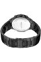 45.5mm Chronograph Men's Watch with Black Dial & Black Stainless Steel Bracele - 2