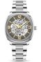 39mm Automatic Men's Watch with Antique Silver Dial & Stainless Steel Bracelet