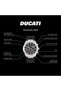 DT004 Men's Chronograph Watch with Silver Accents, Black Textured Dial, Genuine Leather Strap - 4