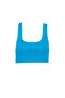 Womens Swim Scoop Neck Bikini Top - Blue - 7