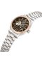 42mm Automatic Men's Watch with Brown Dial & Silver, Rose Gold Stainless Steel - 2