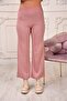 Fatella Women's Comfortable Fit Wide-Leg Knit Pants with Elastic Waistband - 2
