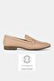 Women's Nude Khaki Natural Leather 36-41 Number Buckle Ballet