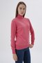Women's Dark Pink 100% Organic Cotton Turtleneck Knitwear Sweater Knitted Blouse Trist-6103 - 4