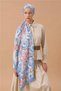 Fine Cotton Viscose Soft Shawl with Large Flower Pattern, Light and Stylish Shawl - 3
