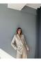 Dark Beige Linen Jacket and Pants Set