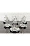 Alya Silver Tea Set 18 Pieces Japanese Rose Tea Spoon and Full Silver with Details