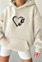 3 Yarn Combed Cotton Heart Unisex Hooded Sweatshirt