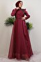 Eliza Hijab Evening Dress Fuchsia - 2