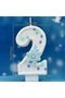 Snowflake Number 4 Birthday Candles - 5
