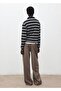 Striped Polo Neck T-Shirt - 4