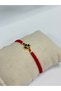 D'Oro Red String Heart-Shaped Bracelet