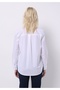 Regular Fit Shirt Neck Plain Women's White Long Sleeve Shirt - 2