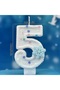 Snowflake Number 4 Birthday Candles - 3