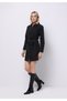 Slim Fit Straight Women's Black Long Sleeve Dress