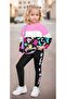 Girl's 2-Piece Set with Text Pattern - 4