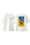 Van Gogh 3 Design Back Printed Cotton White Oversize T-Shirt