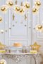 Gold Confetti Balloon Set 50 Pieces Transparent Wedding and Birthday Party Decoration - 4