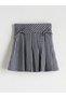 Lcw Kids Navy Blue Plaid Girls' Skirt with Elastic Waistband - 2