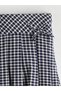 Lcw Kids Navy Blue Plaid Girls' Skirt with Elastic Waistband - 5