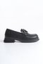 Melivaria Black Women's Buckle Loafer Daily Laceless Orthopedic Sole Stylish Casual Shoes - 4