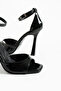 Clay High Heeled Black Patent Leather Shoes - 3
