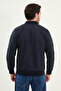 Straight Slim Fit Judge Collar Men's Coat Navy Blue - 39642.25Y - 4