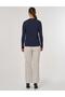 Accessory Buttoned Knitwear Sweater Navy Blue - 5