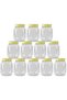 Plastic Spice Storage Pet Jar with Lid 12-Pieces Set, 500 ml Capacity, Clear - 2
