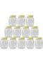 Plastic Spice Storage Pet Jar with Lid 12-Pieces Set, 500 ml Capacity, Clear