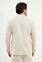 Straight Slim Fit Wide Collar Double Breasted Men's Suit Beige - 45392.25Y - 5