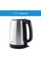 1.7L Stainless Steel Electric Kettle, 2200W Cordless 360° Swivel Base, Power Cord Storage, Au - 3