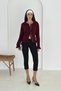Ruffled Crew Neck Soft Textured Knitwear Cardigan Aw25Hi0009 - 4