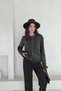 Ruffled Crew Neck Soft Textured Knitwear Cardigan Aw25Hi0009