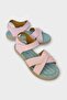 Women's Velcro Cross Strap Sandals Pudra - Blue - 2
