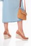 Women's Shoes with Wedge Heel and Zipper Detail - 2
