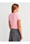 60980 Crew Neck Textured Knitwear Cardigan-Pink - 2