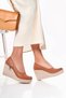 Women's Shoes with Wedge Heel and Zipper Detail