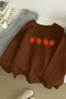 3-Ply Combed Cotton Strawberry Printed Unisex Sweatshirt