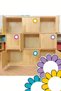 Daisy Shaped Children's Name Tag - Colorful Coated Sticker for Notebook, Book, Bag - 4