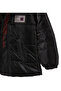 Boy's We Are Written Hooded Lined Glossy Black Color Coat - 7