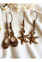 Women's Earrings |   Zamak Plated Starfish & Drop Dangle & Set of 2 |   Bohemian & Lightweight Earrings - 2
