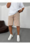Beige 3 Thread Basic Shorts By-87