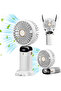 USB Rechargeable Handheld Electric Fan, Mini Freestanding Fans with 5 Speeds - 4