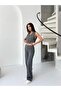 Gray Pocket Detail Women's Vest - 5