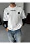 Beyaz Graphique Embossed Patchwork Sweatshirt Jj-106 - 4