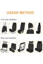 Luxury Quilted Car Seat Covers Full Set with Steering Wheel Cover – Universal Fit for 5 Seats – - 5