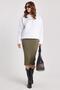 Women's Oversize Wide Cut Cotton Soft Textured Printed White Hooded Sweatshirt with Fleece Inside - 5